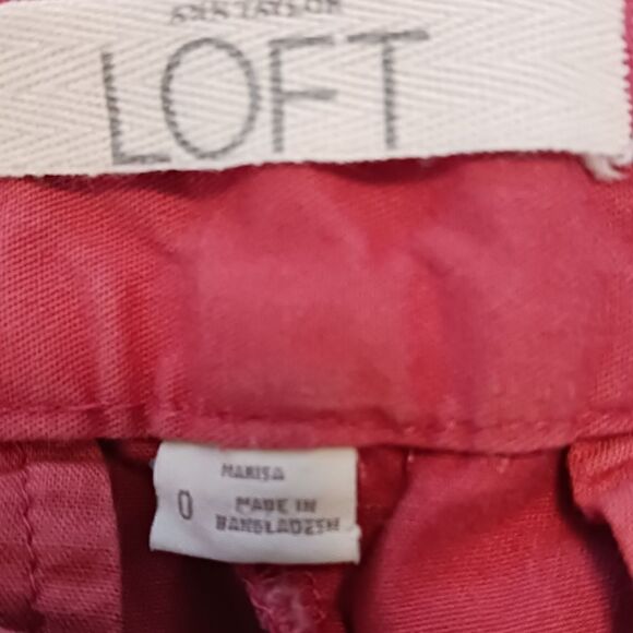 LOFT Cotton Cropped Pants Khaki - Picture 7 of 9